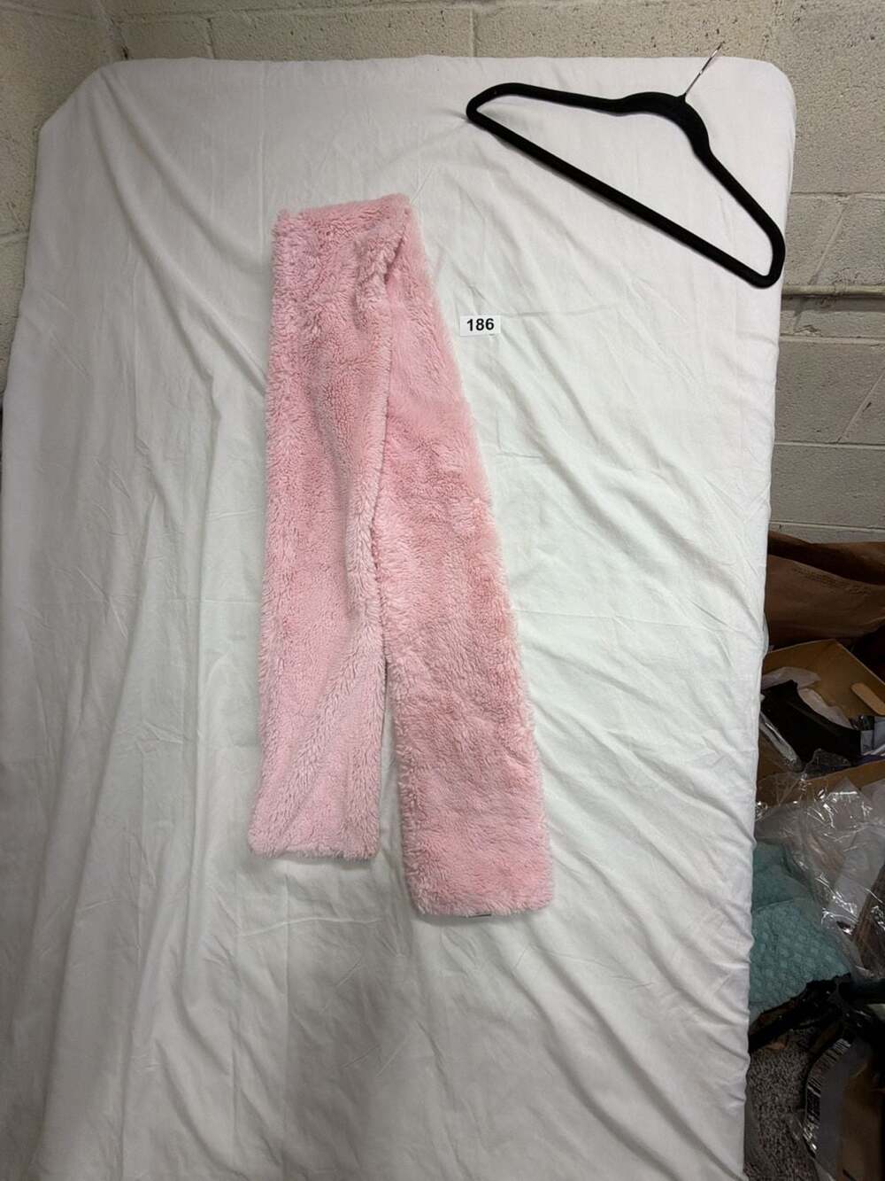 Brookstone Faux Fur Pink Fluffy Winter Scarf